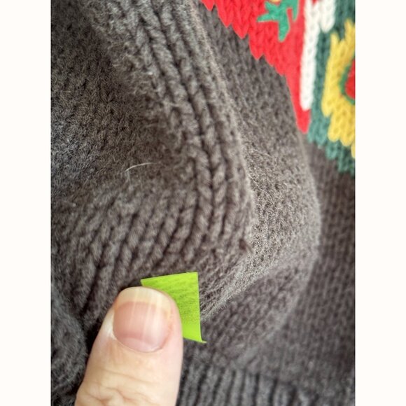 Vtg The Eagles Eye Women’s Christmas Sweater Size XL Christmas Stocking & Bear - Picture 7 of 9